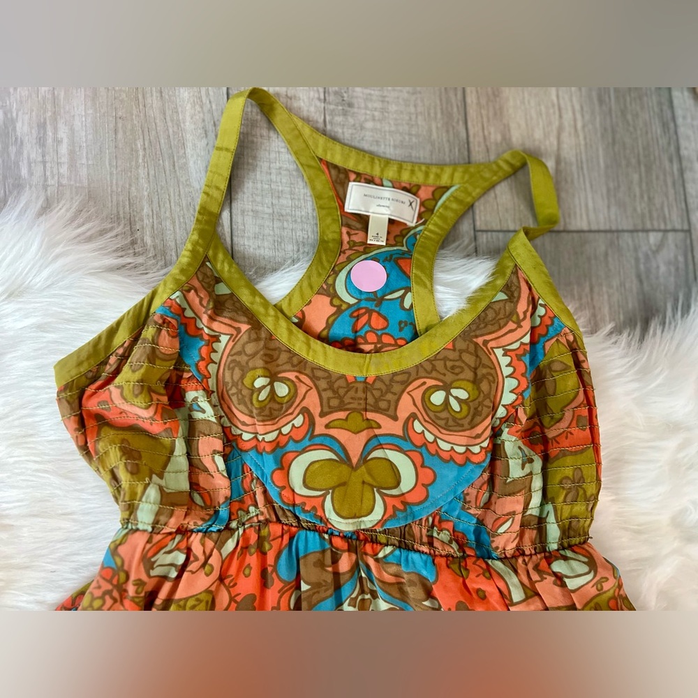 ANTHROPOLOGIE | Bright Paisley Boho Midi Sundress Dress Pockets! (4) - Picture 7 of 8